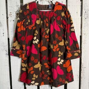 Y2K Baby Gap Toddler Girls 4 Yrs Corduroy Dress Fall '08 Long Sleeve Brown Retro